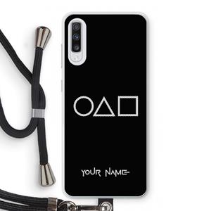 CaseCompany Squid Game: Samsung Galaxy A70 Transparant Hoesje met koord