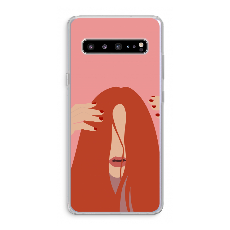 CaseCompany Woke up like this: Samsung Galaxy S10 5G Transparant Hoesje