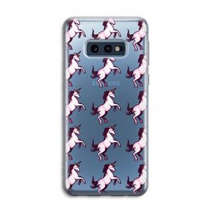 CaseCompany Musketon Unicorn: Samsung Galaxy S10e Transparant Hoesje