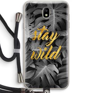 CaseCompany Stay wild: Samsung Galaxy J7 (2017) Transparant Hoesje met koord