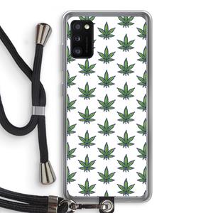 CaseCompany Weed: Samsung Galaxy A41 Transparant Hoesje met koord