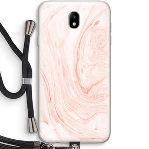 CaseCompany Peach bath: Samsung Galaxy J7 (2017) Transparant Hoesje met koord