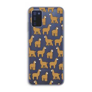 CaseCompany Alpacas: Samsung Galaxy A03s Transparant Hoesje
