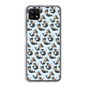 CaseCompany Zeemeermin: Samsung Galaxy A22 5G Transparant Hoesje