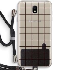 CaseCompany Rooster: Samsung Galaxy J7 (2017) Transparant Hoesje met koord