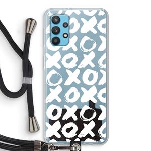 CaseCompany XOXO: Samsung Galaxy A32 4G Transparant Hoesje met koord