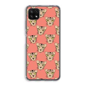 CaseCompany Tijger: Samsung Galaxy A22 5G Transparant Hoesje