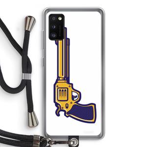 CaseCompany Pew Pew Pew: Samsung Galaxy A41 Transparant Hoesje met koord