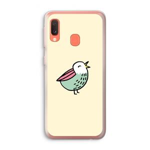 CaseCompany Birdy: Samsung Galaxy A20e Transparant Hoesje