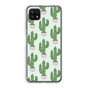 CaseCompany Cactus Lover: Samsung Galaxy A22 5G Transparant Hoesje