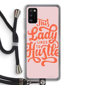 CaseCompany Hustle Lady: Samsung Galaxy A41 Transparant Hoesje met koord