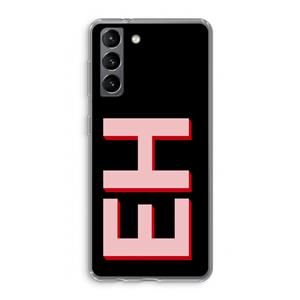 CaseCompany Monogram: Samsung Galaxy S21 Transparant Hoesje
