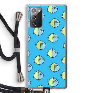 CaseCompany Visjes: Samsung Galaxy Note 20 / Note 20 5G Transparant Hoesje met koord