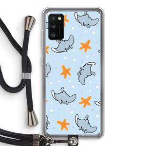 CaseCompany Manta: Samsung Galaxy A41 Transparant Hoesje met koord