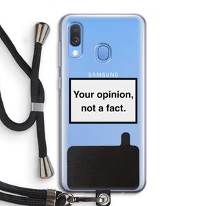 CaseCompany Your opinion: Samsung Galaxy A40 Transparant Hoesje met koord