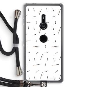 CaseCompany Hipster stripes: Sony Xperia XZ2 Transparant Hoesje met koord