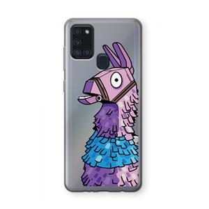 CaseCompany Lama: Samsung Galaxy A21s Transparant Hoesje