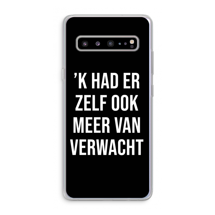 CaseCompany Meer verwacht - Zwart: Samsung Galaxy S10 5G Transparant Hoesje