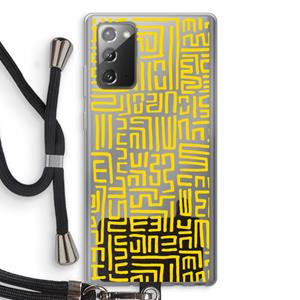 CaseCompany Majorelle Blue Print: Samsung Galaxy Note 20 / Note 20 5G Transparant Hoesje met koord