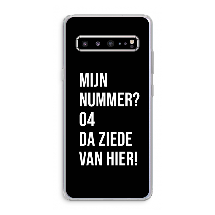 CaseCompany Da ziede van hier - Zwart: Samsung Galaxy S10 5G Transparant Hoesje