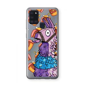 CaseCompany Loot Burger: Samsung Galaxy A21s Transparant Hoesje