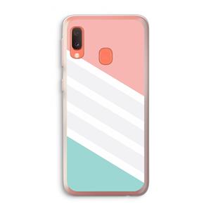 CaseCompany Strepen pastel: Samsung Galaxy A20e Transparant Hoesje