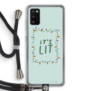 CaseCompany It's Lit: Samsung Galaxy A41 Transparant Hoesje met koord