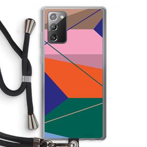 CaseCompany Gestalte 1: Samsung Galaxy Note 20 / Note 20 5G Transparant Hoesje met koord