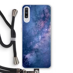 CaseCompany Nebula: Samsung Galaxy A70 Transparant Hoesje met koord