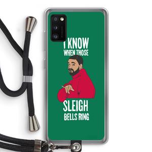 CaseCompany Sleigh Bells Ring: Samsung Galaxy A41 Transparant Hoesje met koord