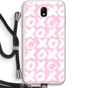 CaseCompany XOXO: Samsung Galaxy J7 (2017) Transparant Hoesje met koord