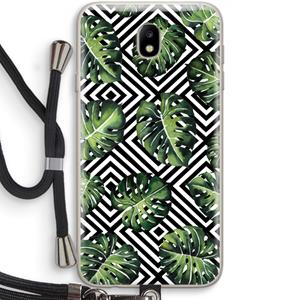 CaseCompany Geometrische jungle: Samsung Galaxy J7 (2017) Transparant Hoesje met koord