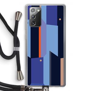 CaseCompany Gestalte 3: Samsung Galaxy Note 20 / Note 20 5G Transparant Hoesje met koord