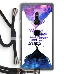 CaseCompany Stars quote: Sony Xperia XZ2 Transparant Hoesje met koord
