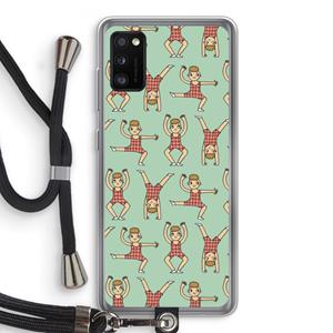 CaseCompany Gymboys: Samsung Galaxy A41 Transparant Hoesje met koord
