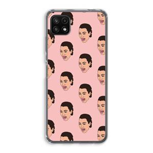CaseCompany Ugly Cry Call: Samsung Galaxy A22 5G Transparant Hoesje