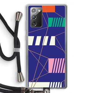 CaseCompany Gestalte 5: Samsung Galaxy Note 20 / Note 20 5G Transparant Hoesje met koord