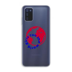 CaseCompany Run The World: Samsung Galaxy A03s Transparant Hoesje