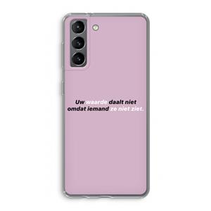 CaseCompany uw waarde daalt niet: Samsung Galaxy S21 Transparant Hoesje