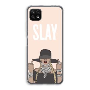 CaseCompany Slay All Day: Samsung Galaxy A22 5G Transparant Hoesje