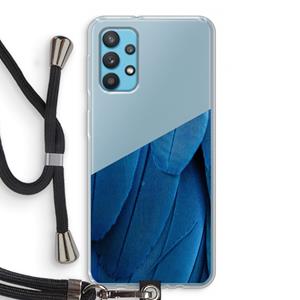 CaseCompany Pauw: Samsung Galaxy A32 4G Transparant Hoesje met koord