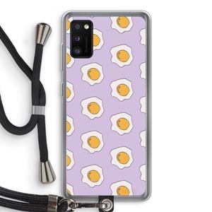 CaseCompany Bacon to my eggs #1: Samsung Galaxy A41 Transparant Hoesje met koord