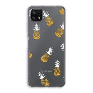 CaseCompany Ananasjes: Samsung Galaxy A22 5G Transparant Hoesje