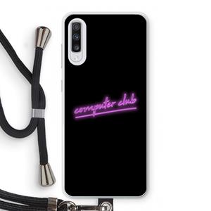 CaseCompany Vice Black: Samsung Galaxy A70 Transparant Hoesje met koord