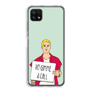 CaseCompany Gimme a call: Samsung Galaxy A22 5G Transparant Hoesje
