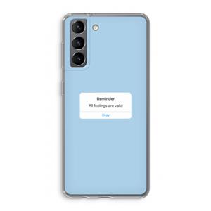 CaseCompany Reminder: Samsung Galaxy S21 Transparant Hoesje
