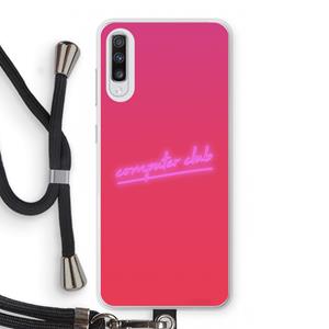 CaseCompany Vice Glow: Samsung Galaxy A70 Transparant Hoesje met koord