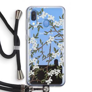 CaseCompany Blossoming spring: Samsung Galaxy A40 Transparant Hoesje met koord
