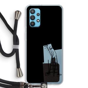 CaseCompany Musketon Painter: Samsung Galaxy A32 4G Transparant Hoesje met koord