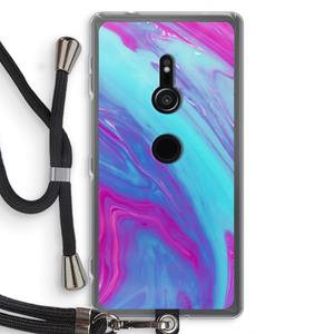 CaseCompany Zweverige regenboog: Sony Xperia XZ2 Transparant Hoesje met koord